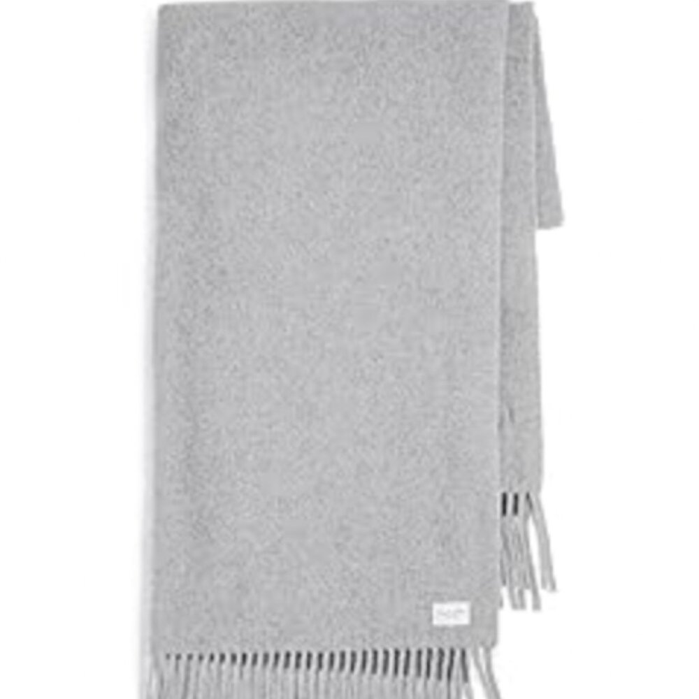 rag & bone Women's Addison Recycled Wool Scarf, Midgrey, Grey, One Size - NWT